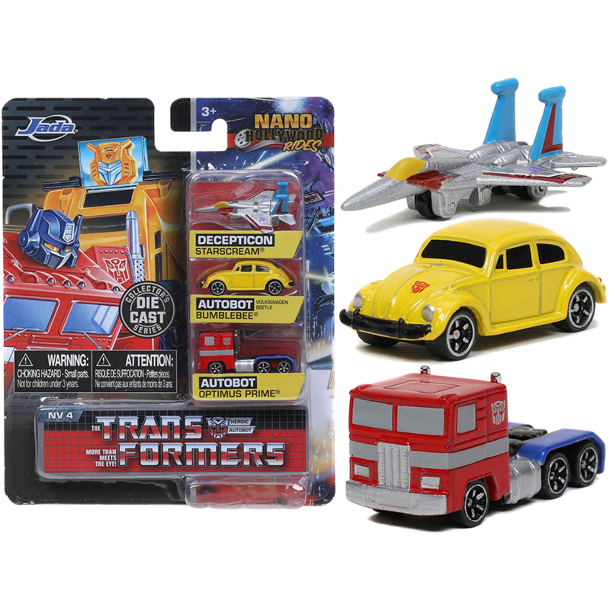 Nano Hollywood Rides - Pack 3 Autos Transformers