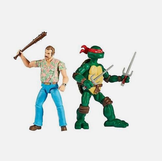 Pack figuras TMNT (Tortugas Ninja) / Stranger Things - Raphael - Hopper - Imagen 3
