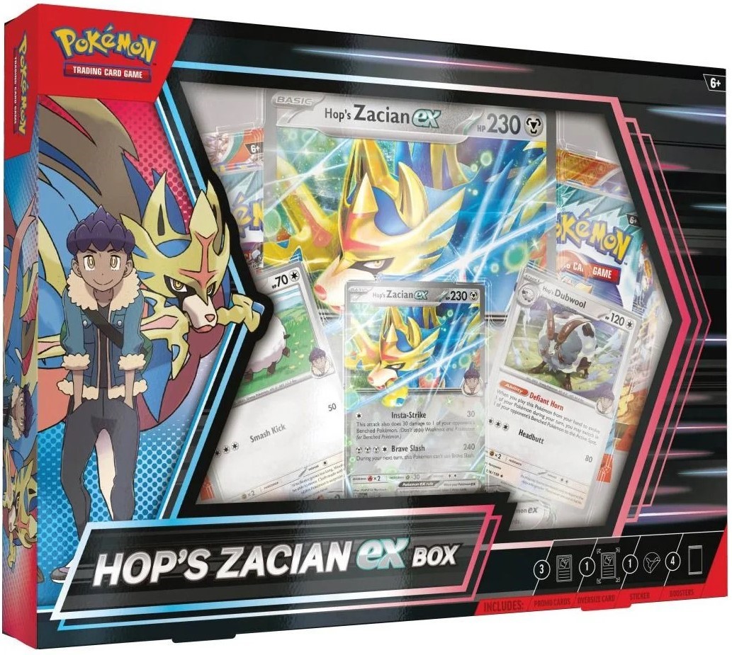 Hop´s Zacian EX Box (Inglés)