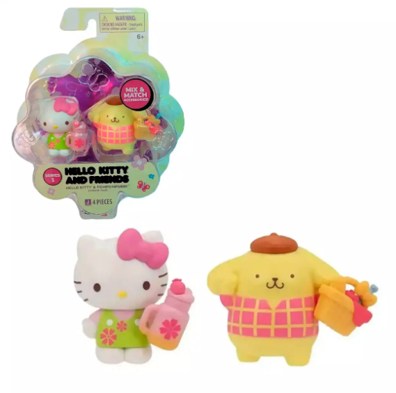 Pack figuras Hello Kitty & Pompompurin - Colección Hello Kitty and Friends Mix & Match