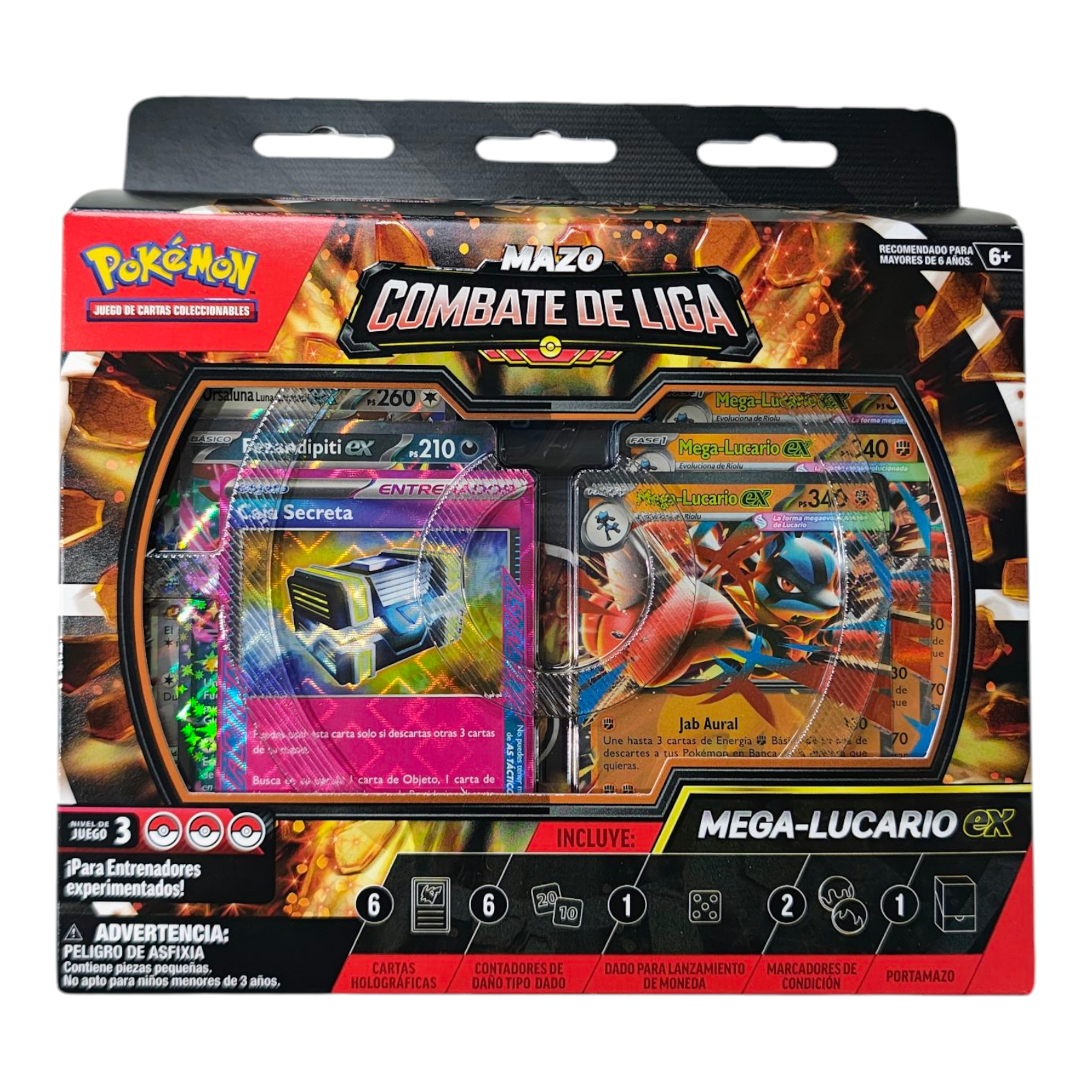 Pokémon Mazo de Combate de Liga Mega-Lucario EX - Baraja nivel 3