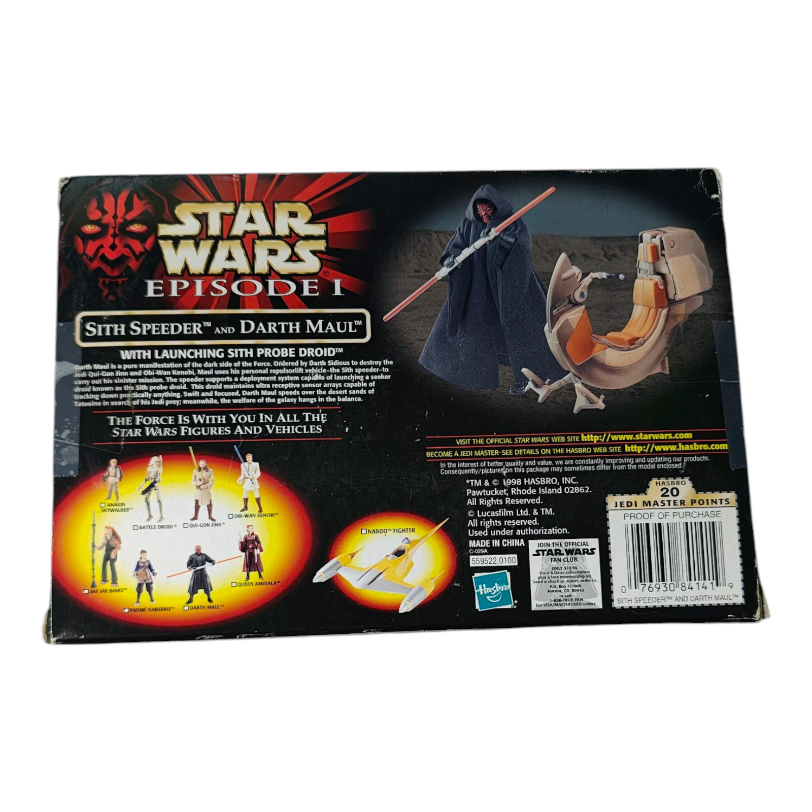 Sith Speeder and Darth Maul - Nave Star Wars Open Box Episode I (1998) - Imagen 2